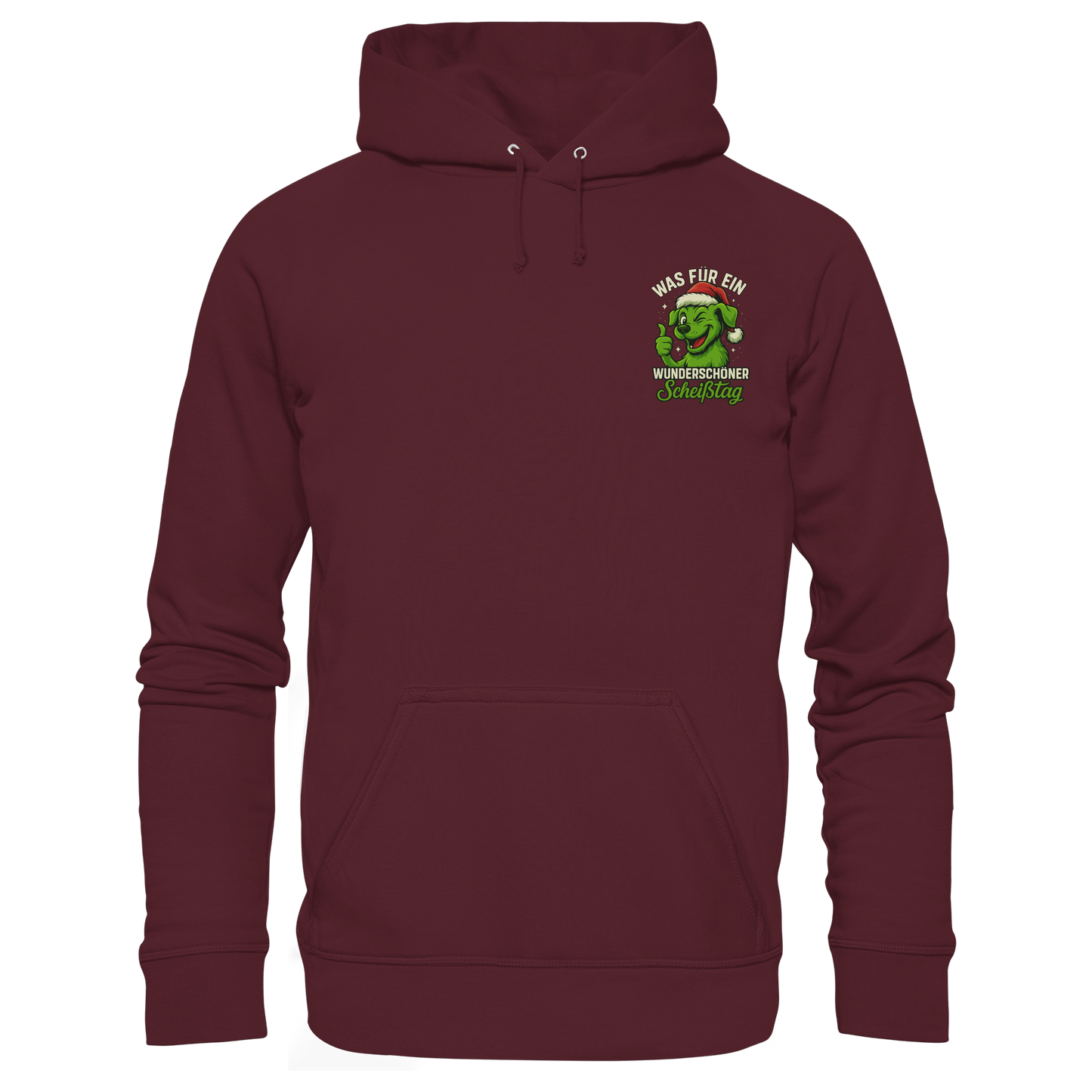 Premium Pfotenpoesie Unisex Hoodie Was für ein wunderschöner Scheißtag