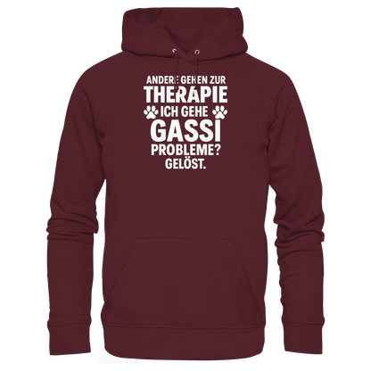 Andere gehen zur Therapie, ich gehe Gassi Probleme gelöst Premium Unisex Hoodie
