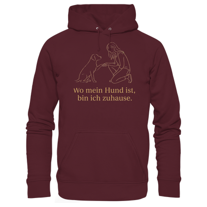 Wo Mein Hund Ist bin Ich Zuhause Premium  Unisex Hoodie