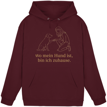 Wo Mein Hund Ist bin Ich Zuhause Premium  Unisex Hoodie