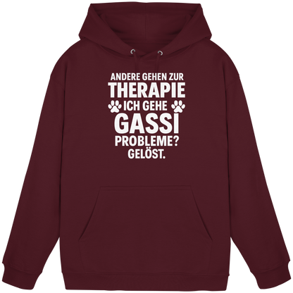 Andere gehen zur Therapie, ich gehe Gassi Probleme gelöst Premium Unisex Hoodie
