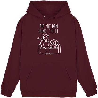 Die Mit Dem Hund Chillt Premium Unisex Hoodie