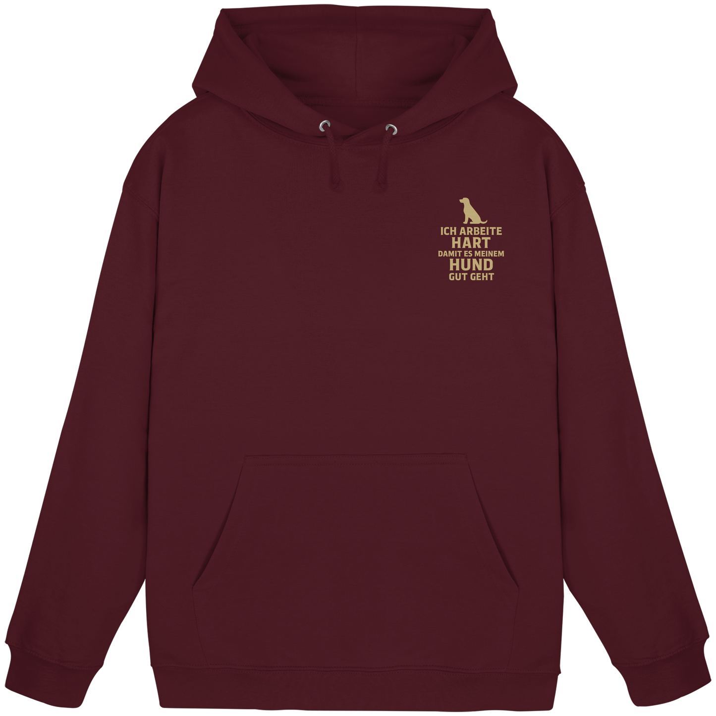 Premium Pfotenpoesie  Unisex Hoodie Ich Arbeite Hart