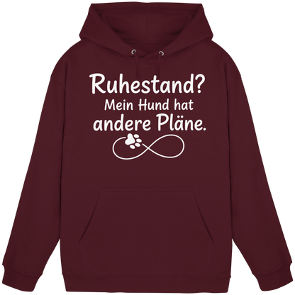 Ruhestand? Mein Hund hat andere Pläne. Unisex Hoodie