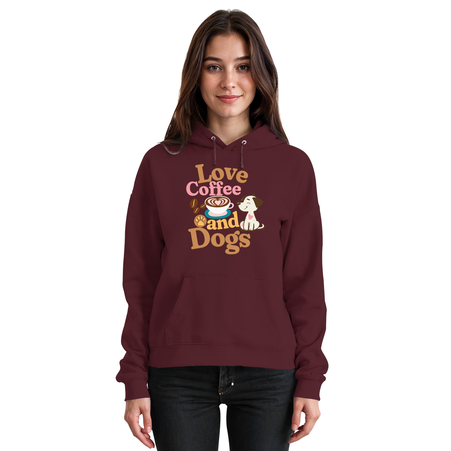 Premium Pfotenpoesie Hoodie Love Coffee