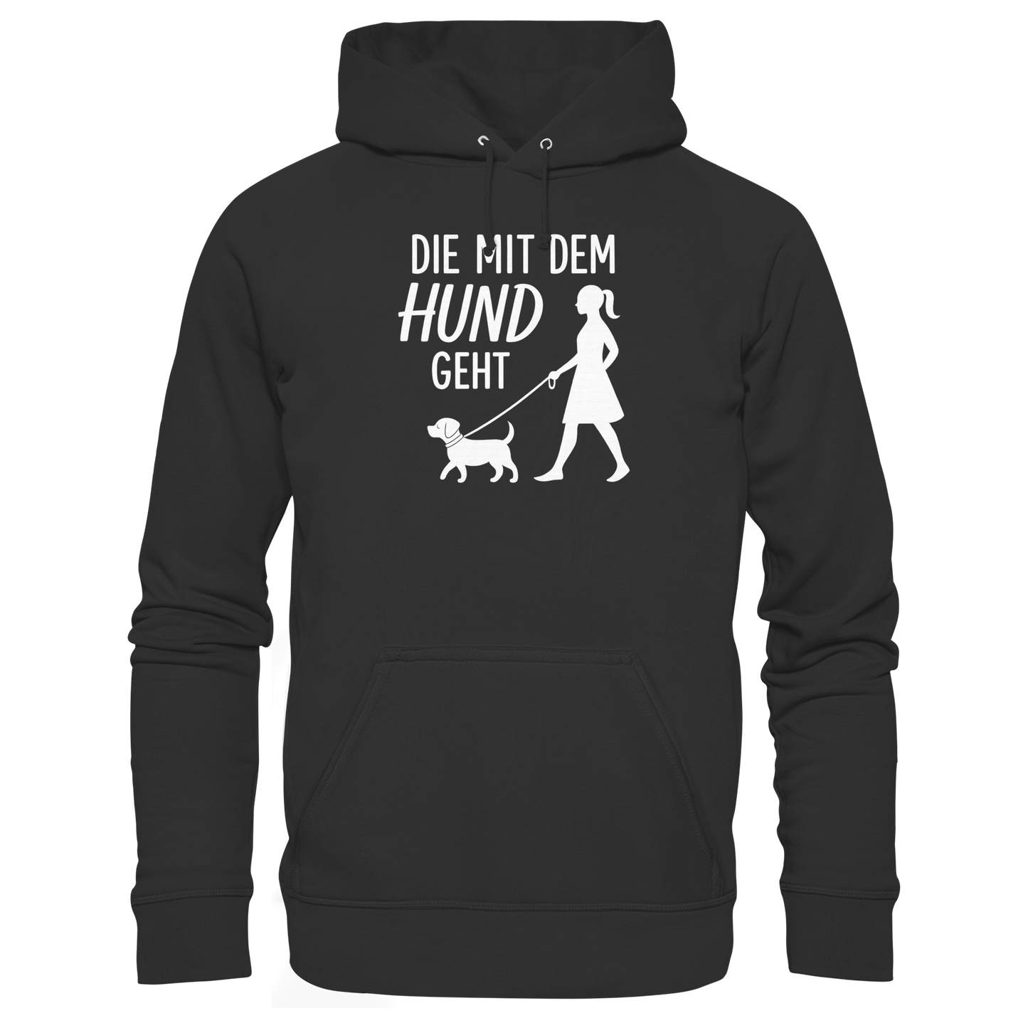 Premium Pfotenpoesie  Hoodie Die mit dem Hund Geht