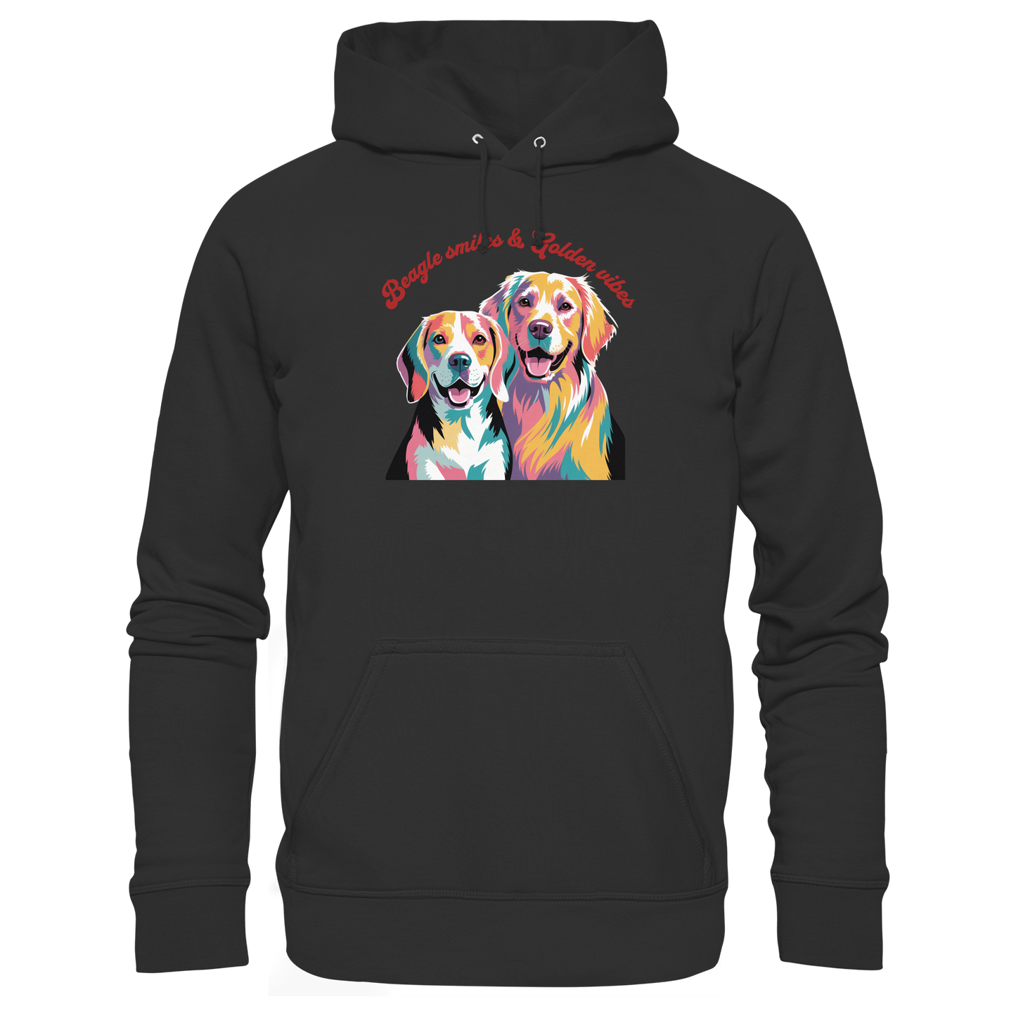 Premium Pfotenpoesie Hoodie Beagle smiles & Golden vibes