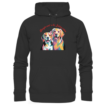 Beagle Smiles & Golden Vibes Premium Unisex Hoodie