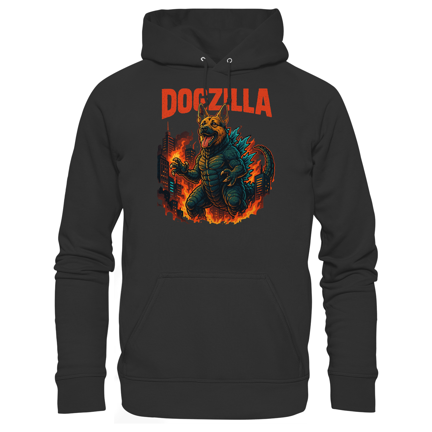 Premium Pfotenpoesie Hoodie Dogzilla
