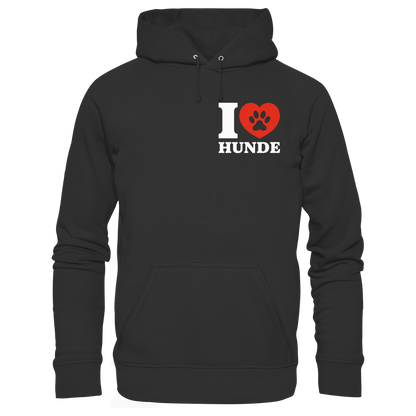 Ich Liebe Hunde Premium Herren Hoodie
