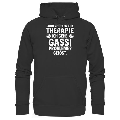 Andere gehen zur Therapie, ich gehe Gassi Probleme gelöst Premium Unisex Hoodie