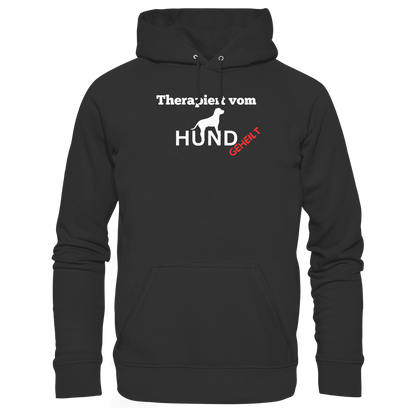 Therapiert vom Hund Premium Unisex Hoodie