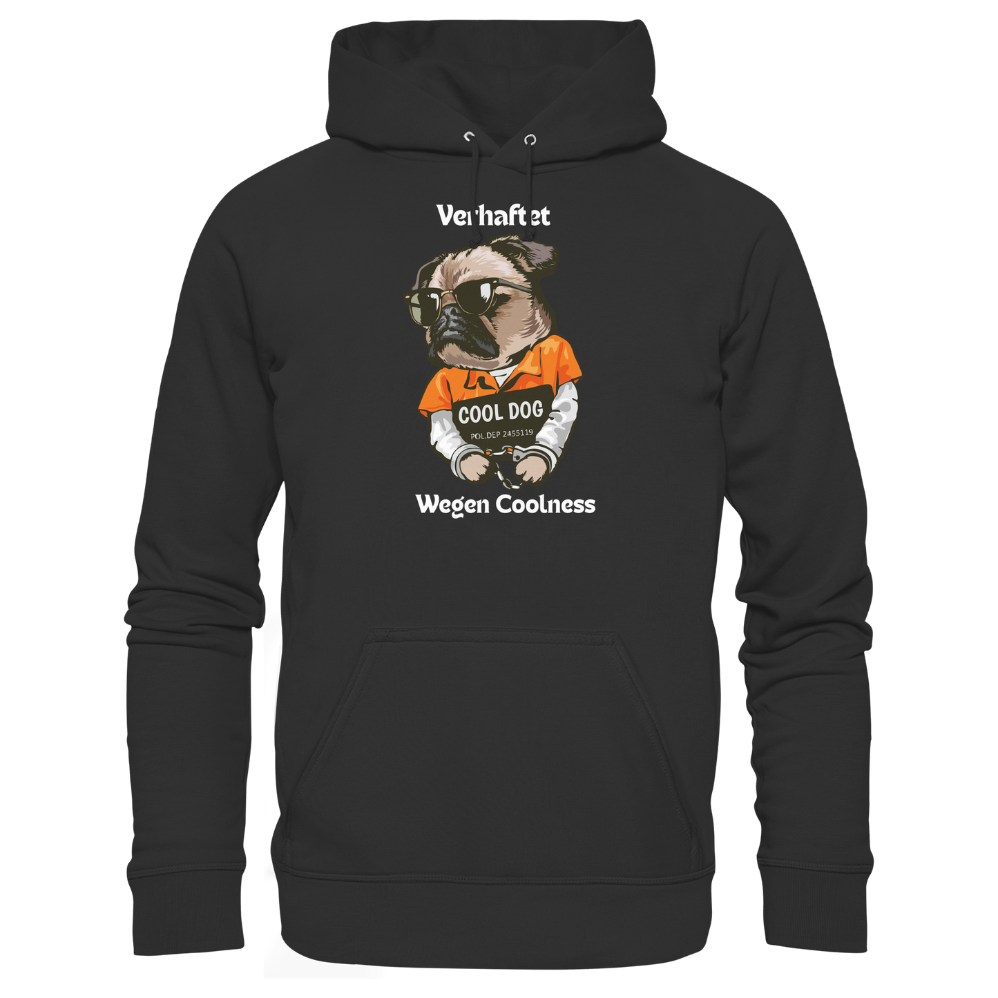 Premium Pfotenpoesie Hoodie Verhaftet