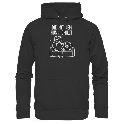 Die Mit Dem Hund Chillt Premium Unisex Hoodie