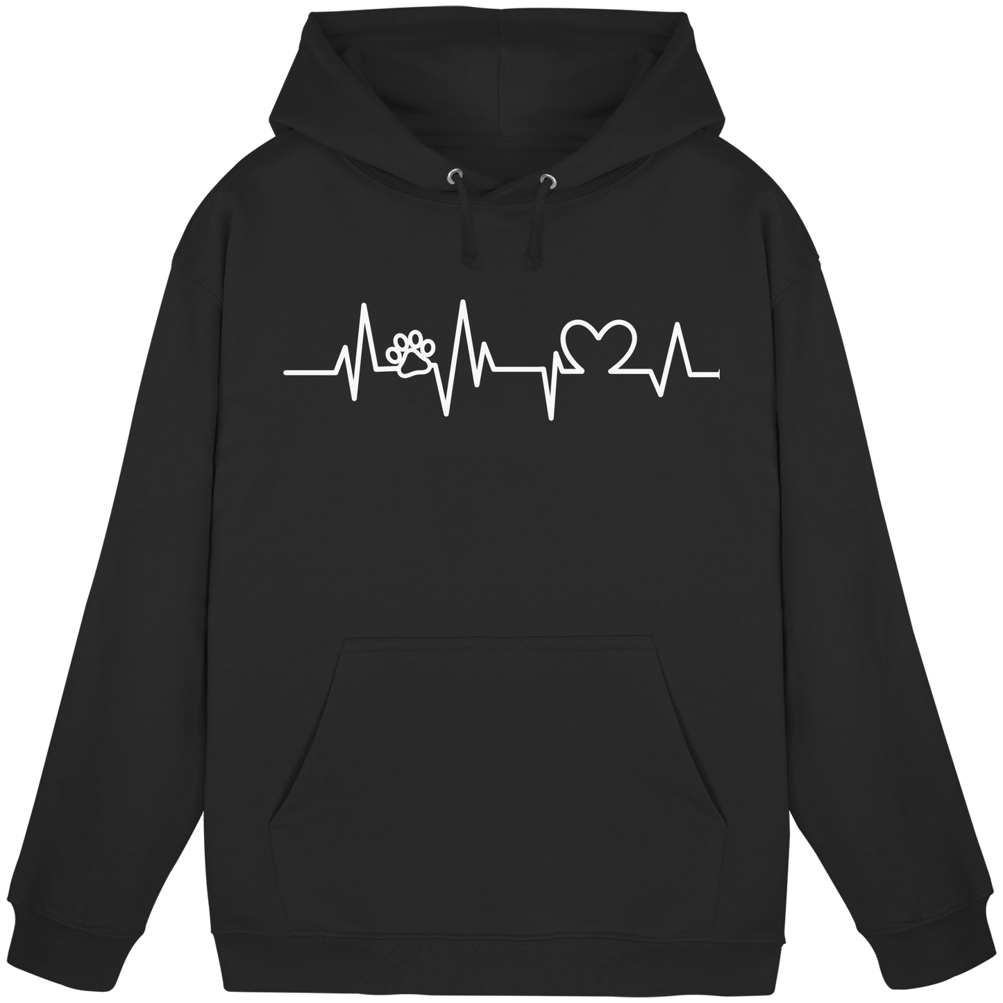 Premium Pfotenpoesie Hoodie Herzschlag