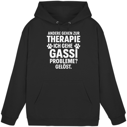 Andere gehen zur Therapie, ich gehe Gassi Probleme gelöst Premium Unisex Hoodie