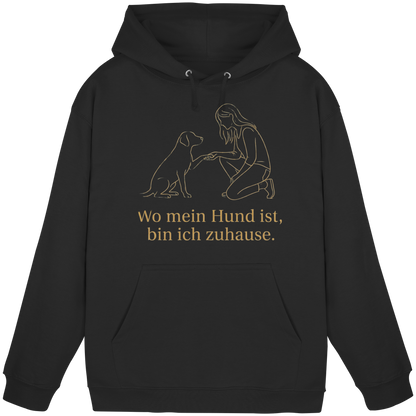 Wo Mein Hund Ist bin Ich Zuhause Premium  Unisex Hoodie