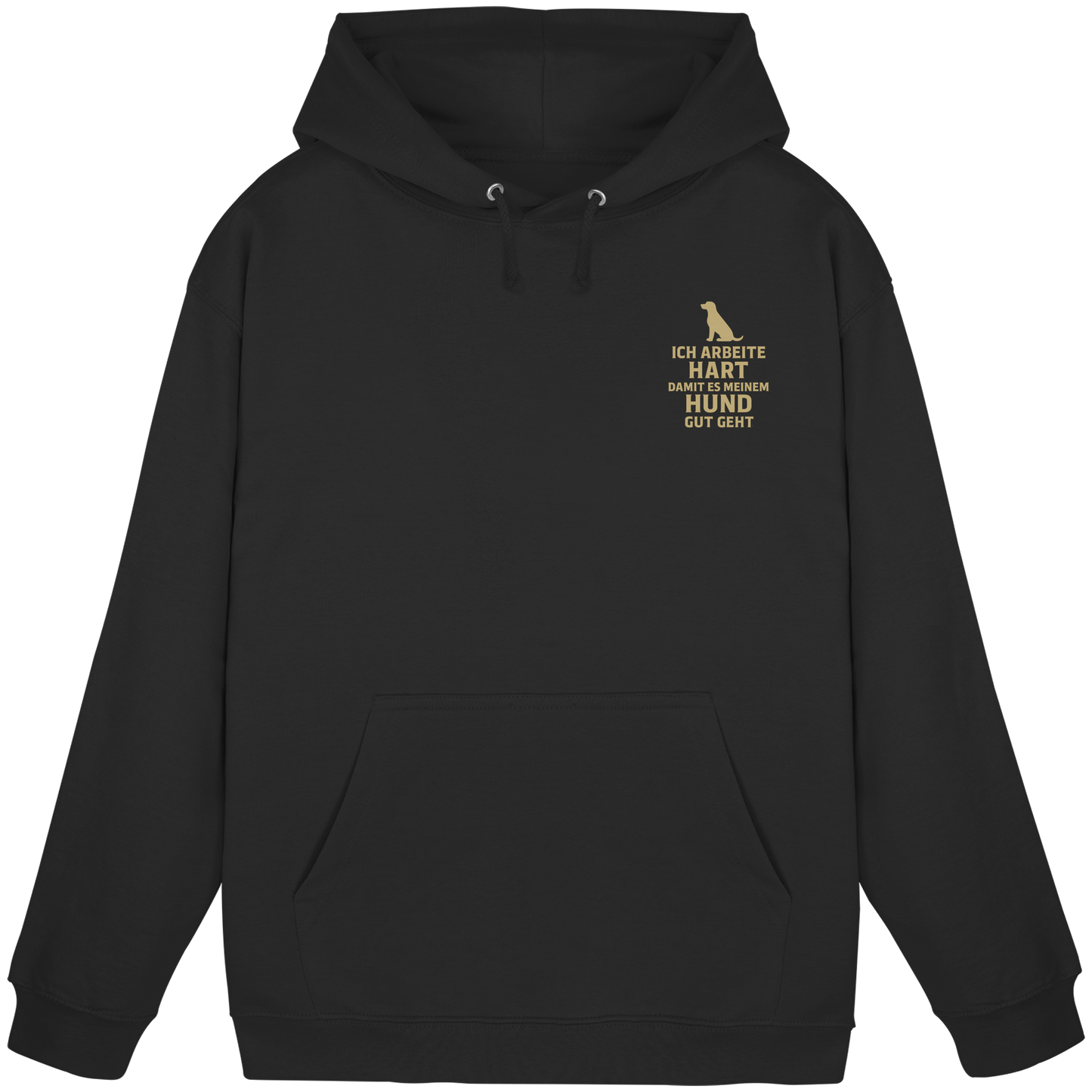 Premium Pfotenpoesie  Unisex Hoodie Ich Arbeite Hart