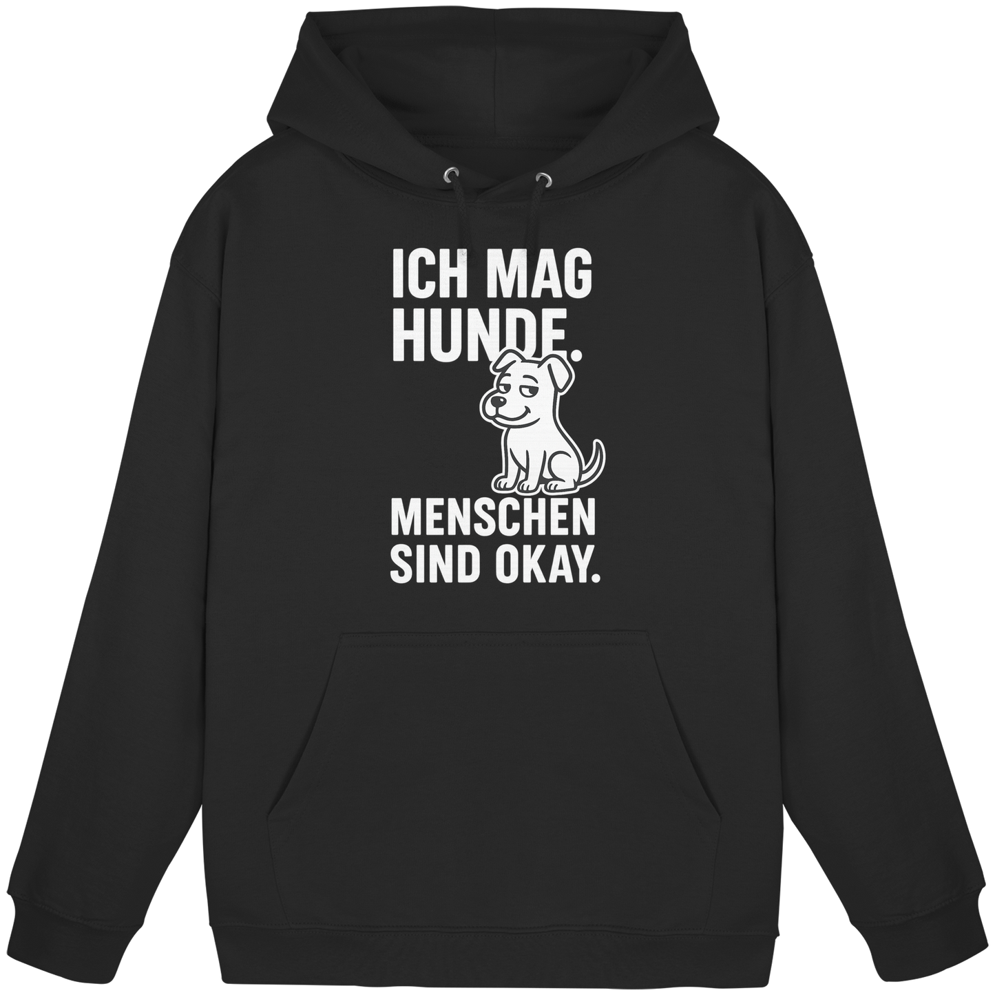 Premium Pfotenpoesie  Unisex Hoodie Ich mag Hunde. Menschen sind okay
