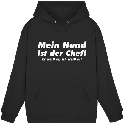 Mein Hund ist der Chef Premium Unisex Hoodie