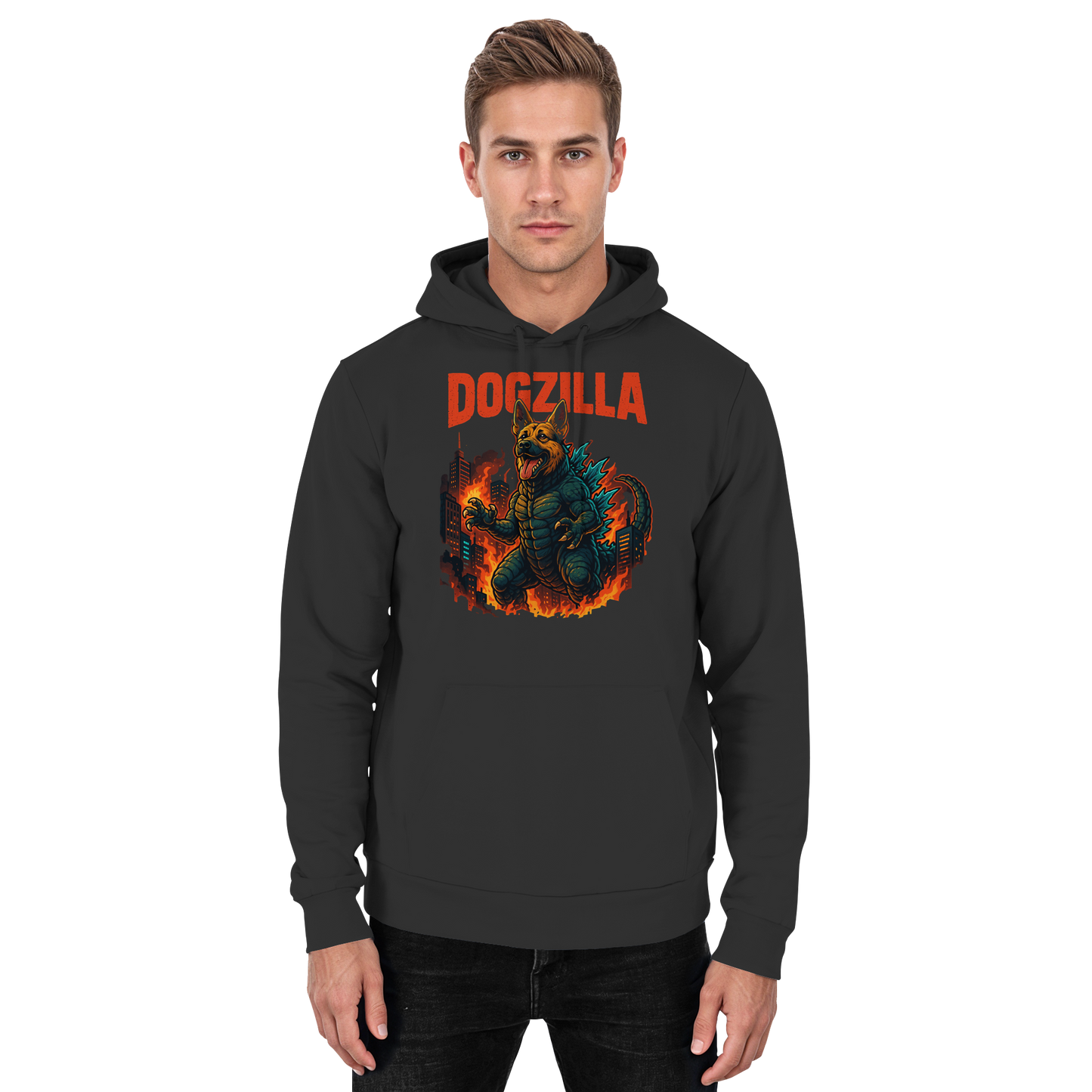 Premium Pfotenpoesie Hoodie Dogzilla