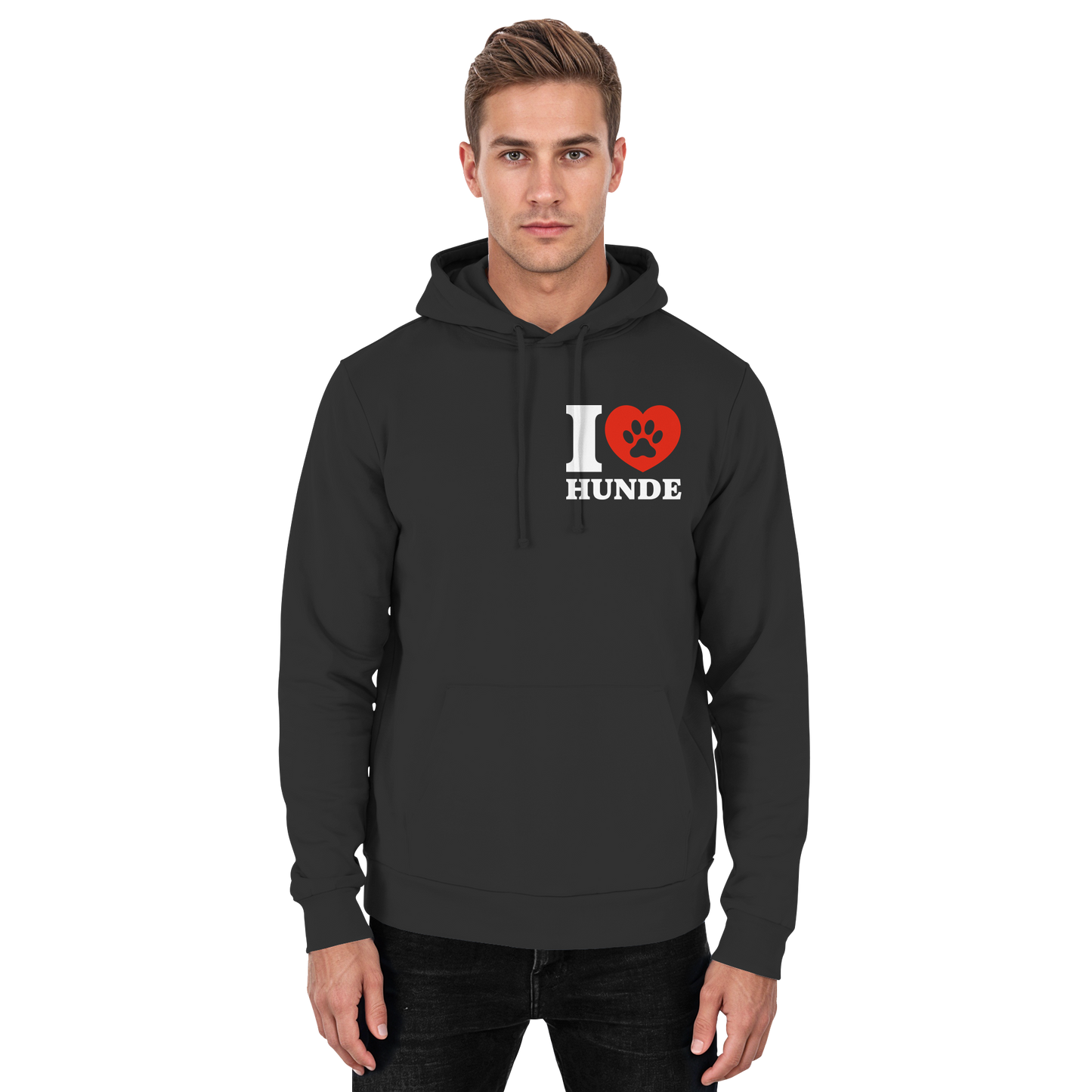 Premium Pfotenpoesie Hoodie Ich Liebe Hunde