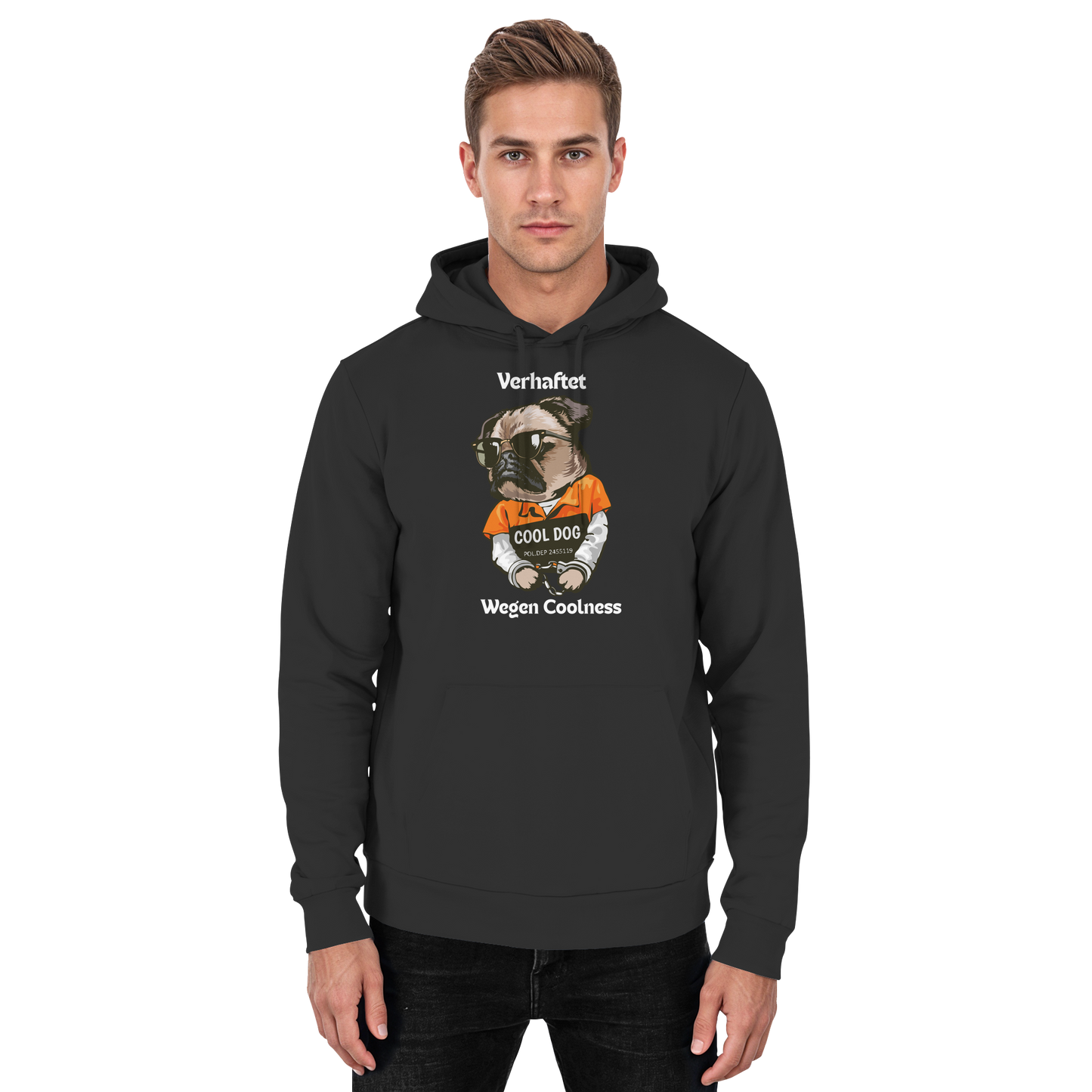 Premium Pfotenpoesie Hoodie Verhaftet