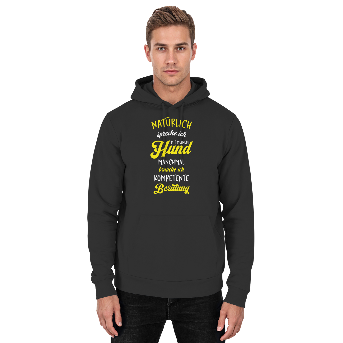 Premium Pfotenpoesie Hoodie Natürlich Spreche ich mit meinem Hund