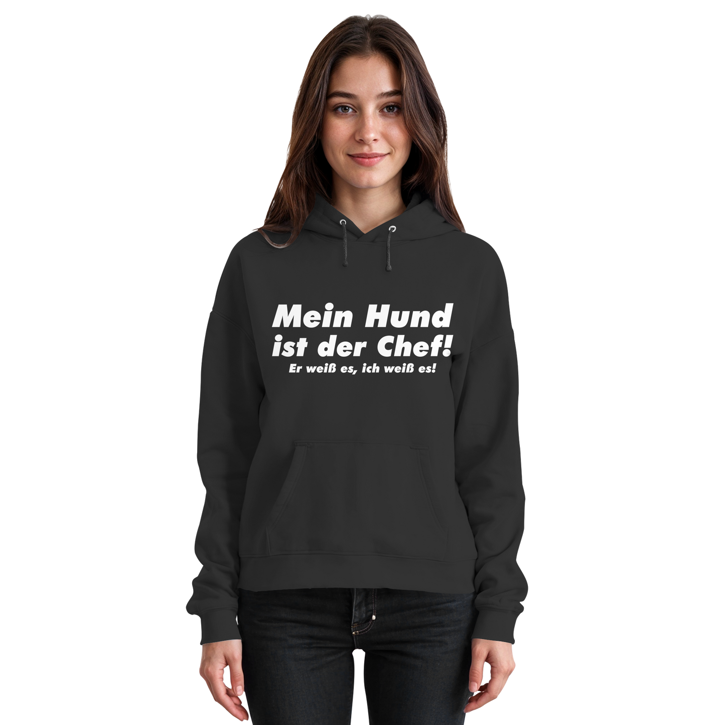 Premium Pfotenpoesie  Hoodie Mein Hund ist der Chef
