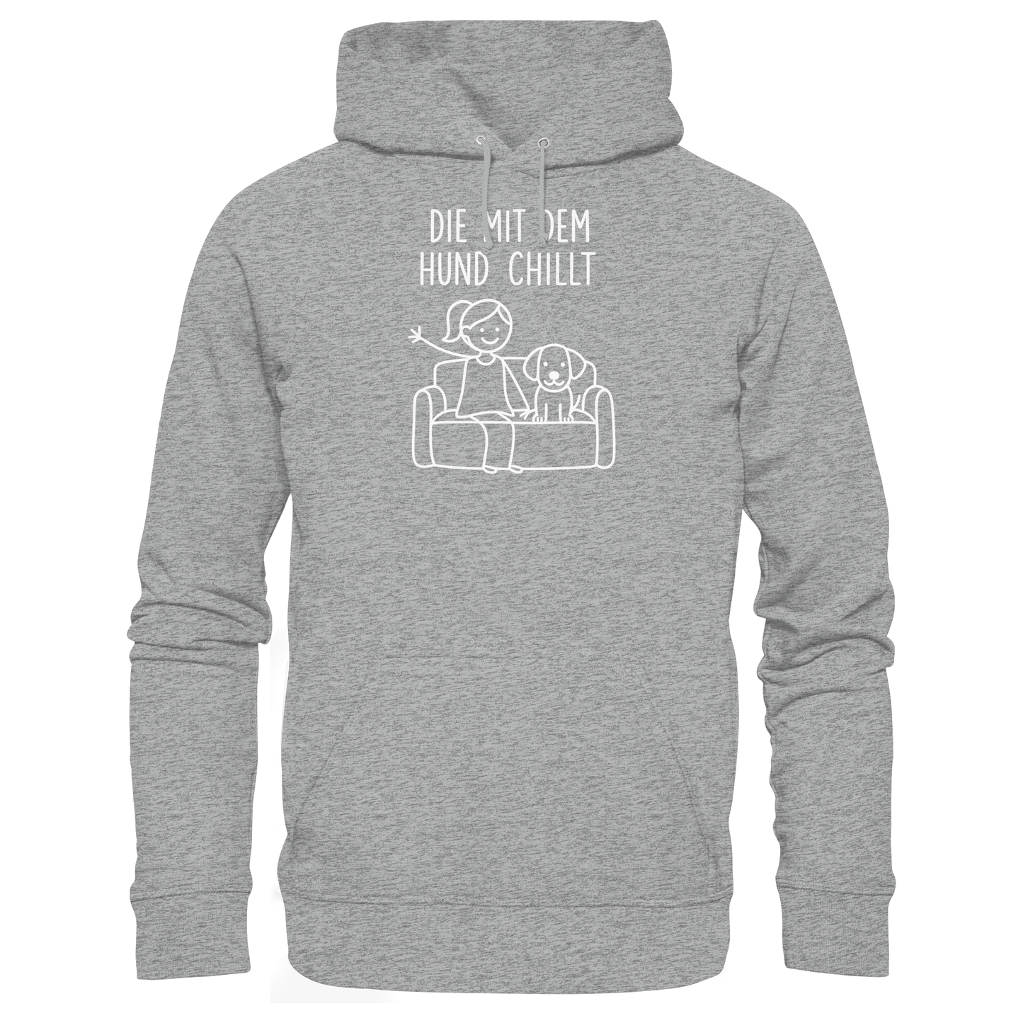 Premium Pfotenpoesie Hoodie Die Mit Dem Hund Chillt
