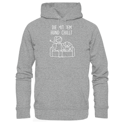 Die Mit Dem Hund Chillt Premium Unisex Hoodie