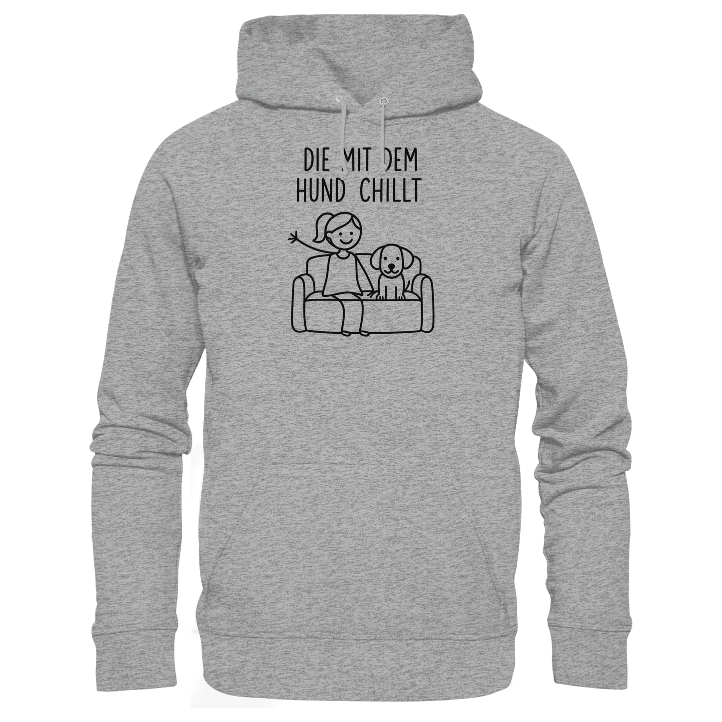 Premium Pfotenpoesie Hoodie Die Mit Dem Hund Chillt