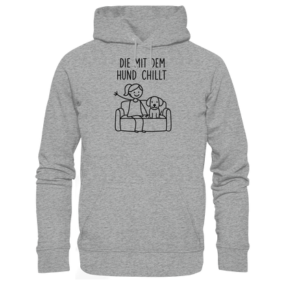 Die Mit Dem Hund Chillt Premium Unisex Hoodie