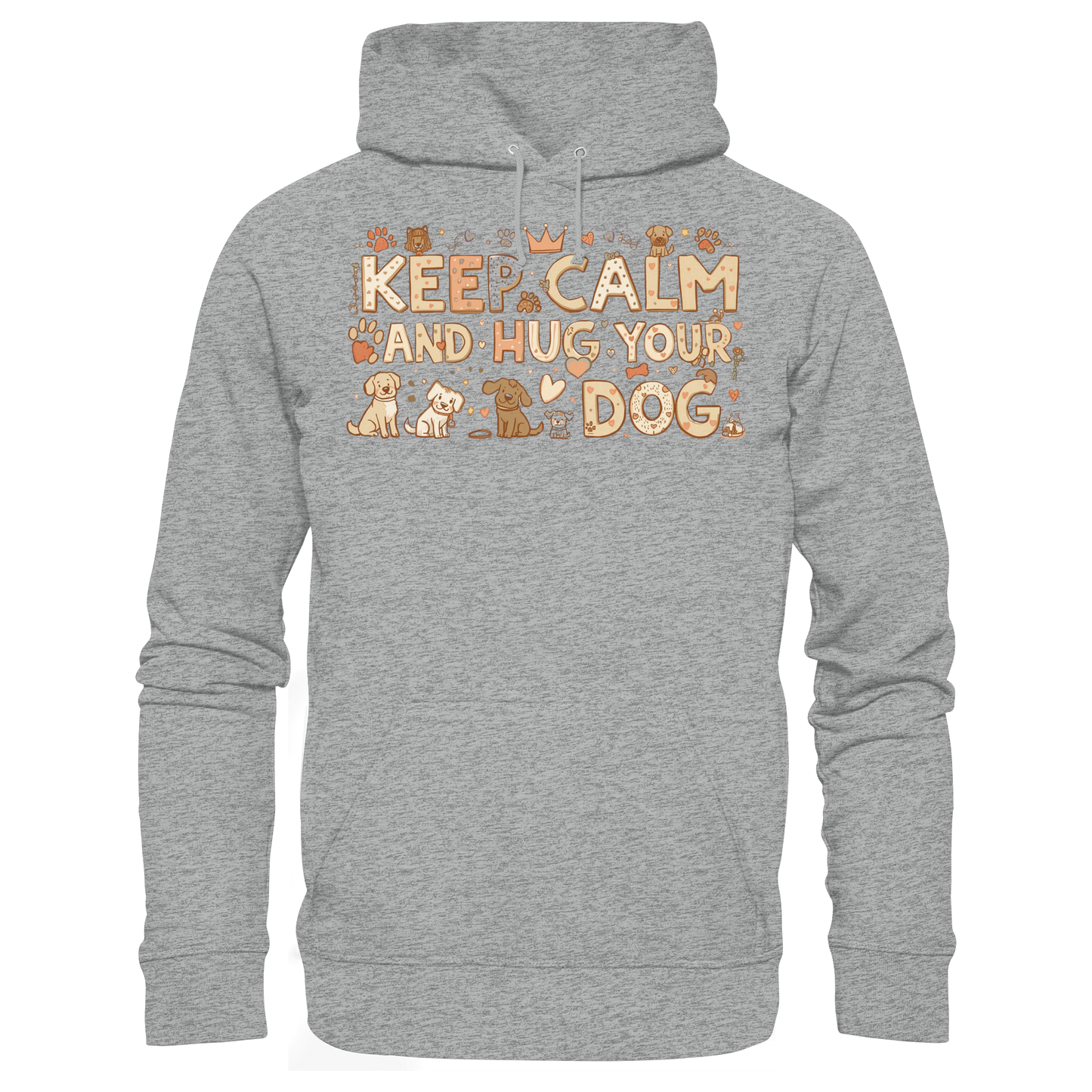 Premium Pfotenpoesie Hoodie Keep Calm And Hug Your Dog