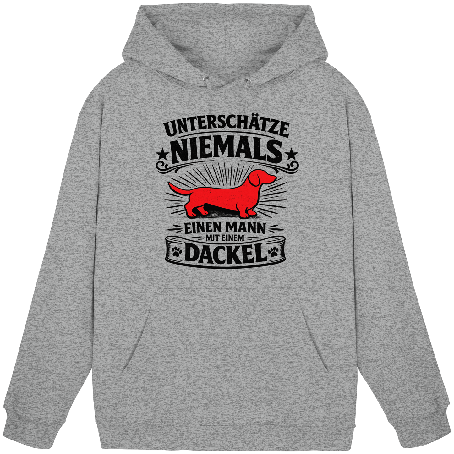 Unterschätze niemals einen Mann mit einem Dackel Premium Herren Hoodie