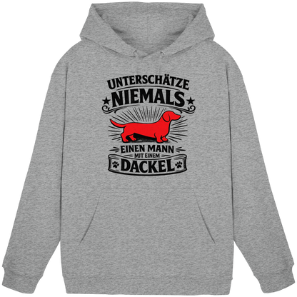 Unterschätze niemals einen Mann mit einem Dackel Premium Herren Hoodie