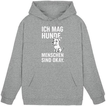 Ich mag Hunde. Menschen sind okay Premium Unisex Hoodie