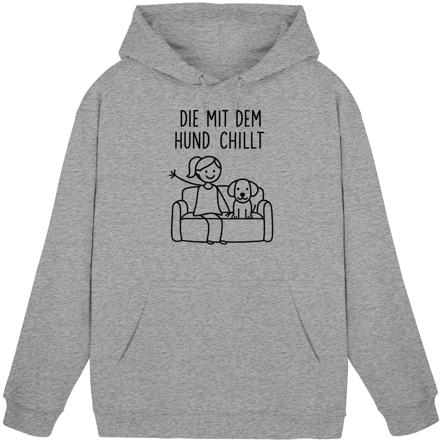 Premium Pfotenpoesie Hoodie Die Mit Dem Hund Chillt