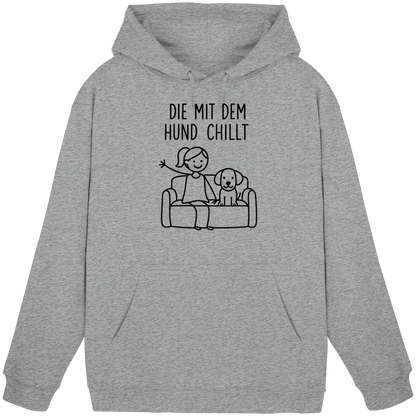 Die Mit Dem Hund Chillt Premium Unisex Hoodie