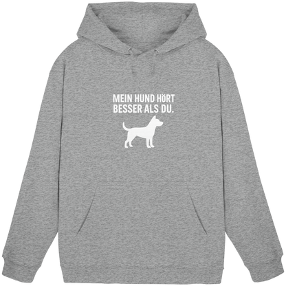Mein Hund Hört Besser als du Premium Unisex Hoodie