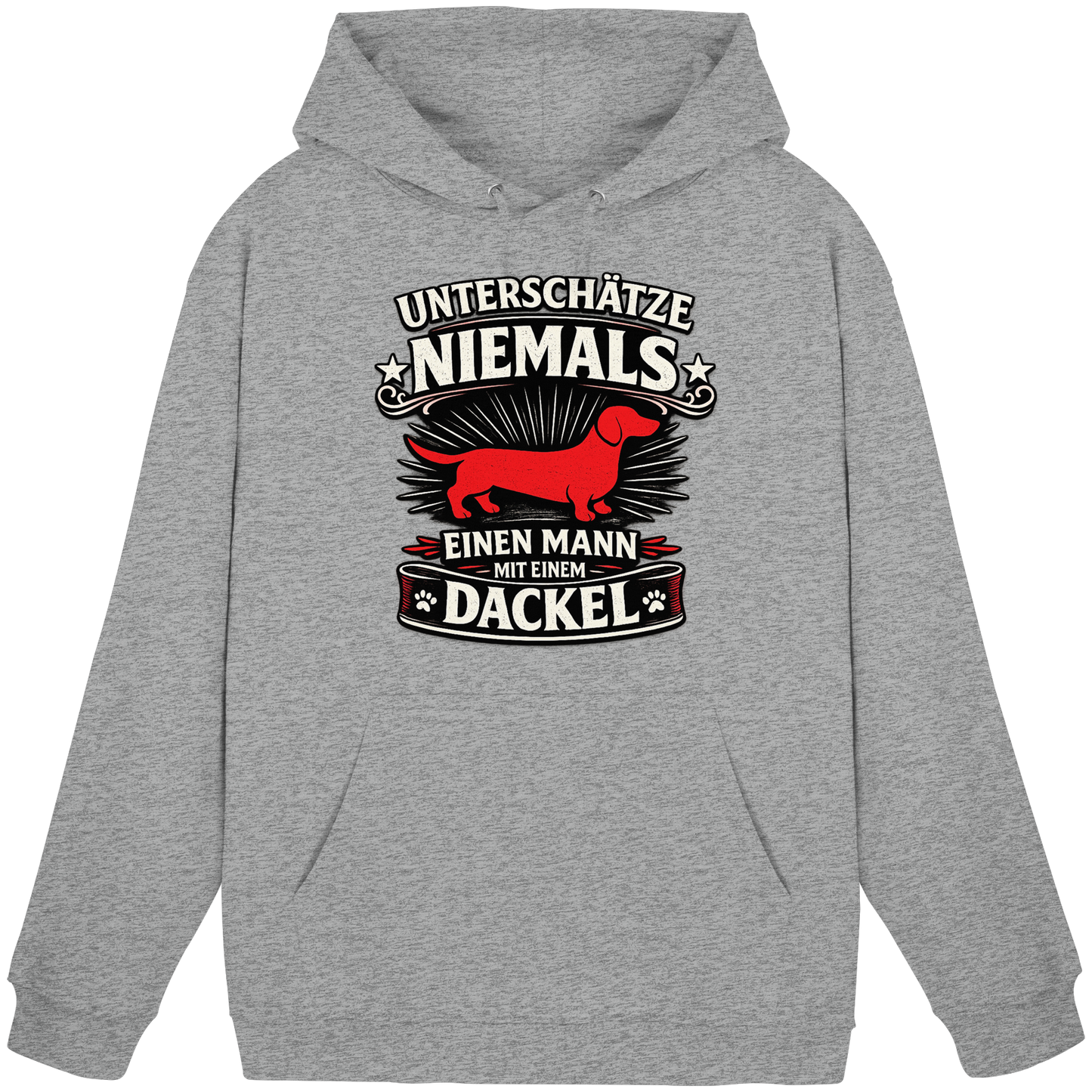 Unterschätze niemals einen Mann mit einem Dackel Premium Herren Hoodie