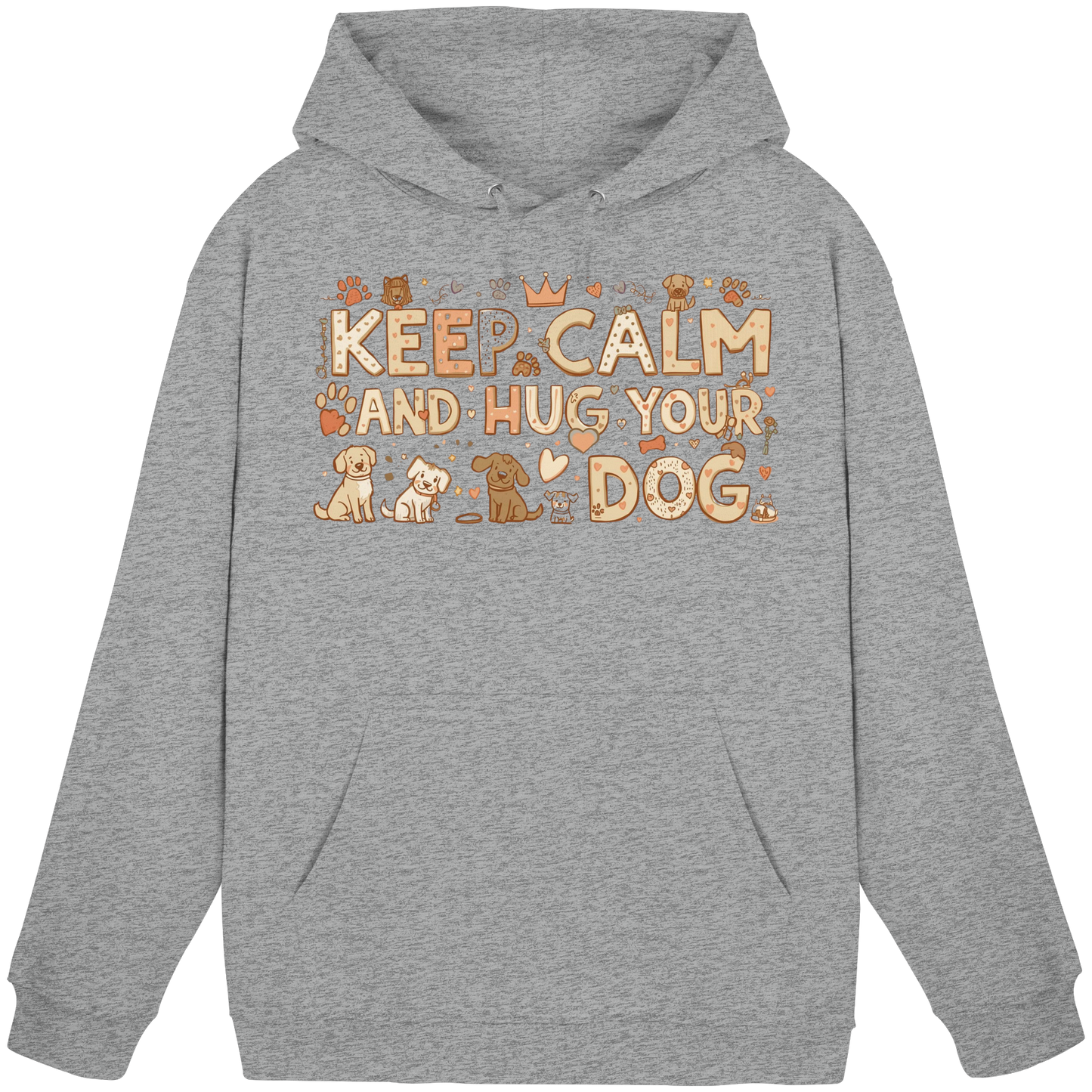 Premium Pfotenpoesie Hoodie Keep Calm And Hug Your Dog