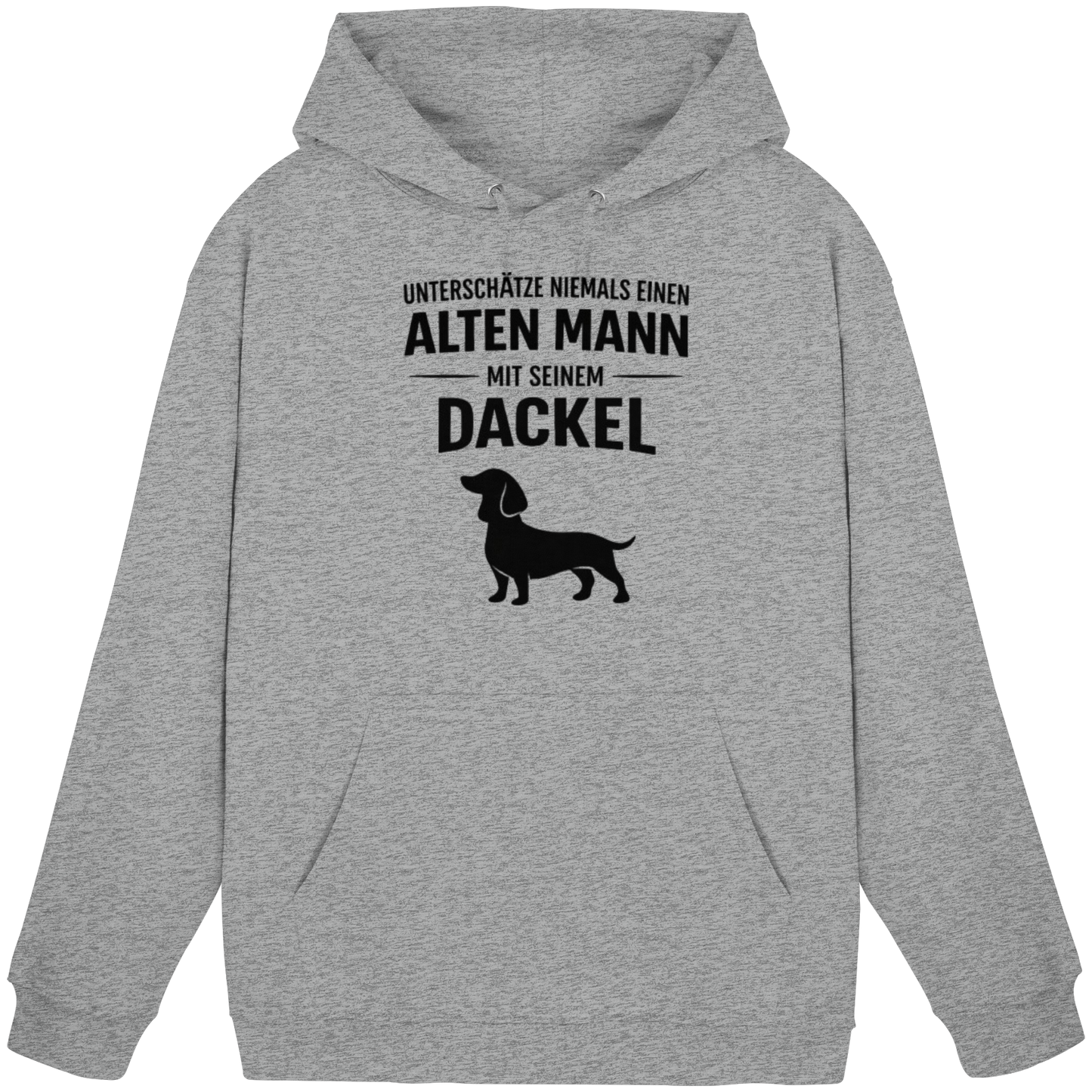 Premium Pfotenpoesie Hoodie Unterschätze niemals einen Alten Mann mit seinem Dackel