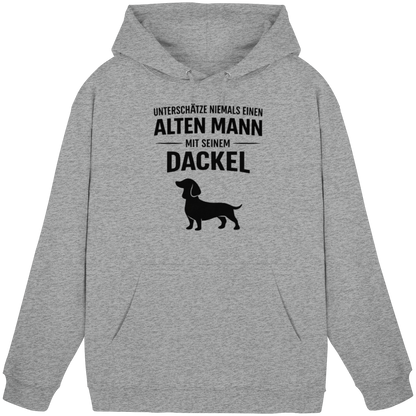 Unterschätze niemals einen Alten Mann mit seinem Dackel Premium Herren Hoodie