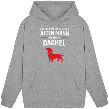 Unterschätze niemals einen Alten Mann mit seinem Dackel Premium Herren Hoodie