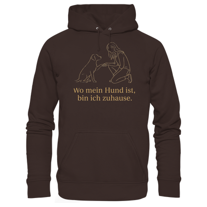 Wo Mein Hund Ist bin Ich Zuhause Premium  Unisex Hoodie