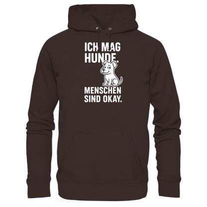 Ich mag Hunde. Menschen sind okay Premium Unisex Hoodie