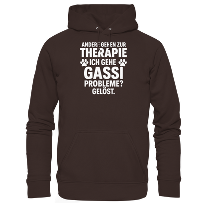 Andere gehen zur Therapie, ich gehe Gassi Probleme gelöst Premium Unisex Hoodie