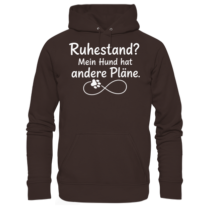 Ruhestand? Mein Hund hat andere Pläne. Unisex Hoodie