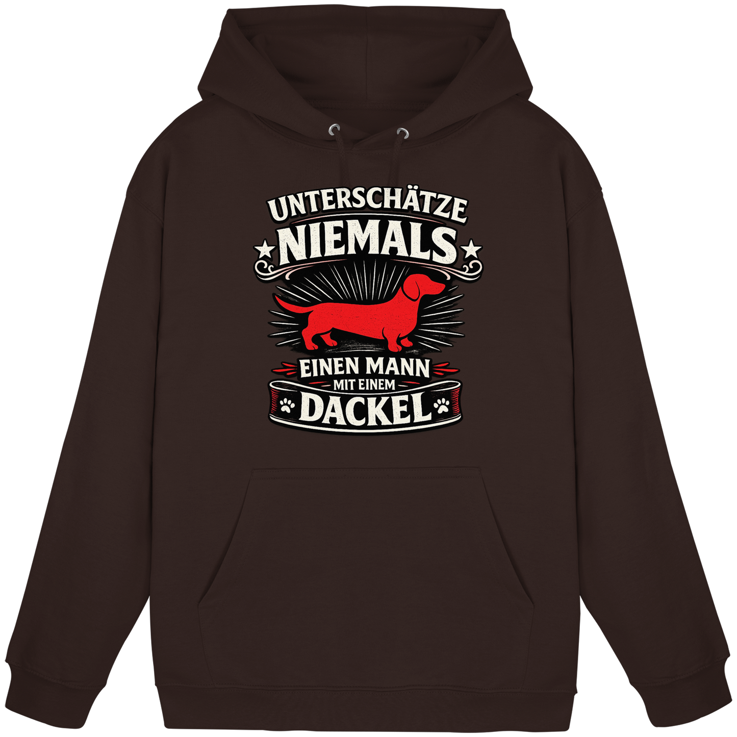 Unterschätze niemals einen Mann mit einem Dackel Premium Herren Hoodie